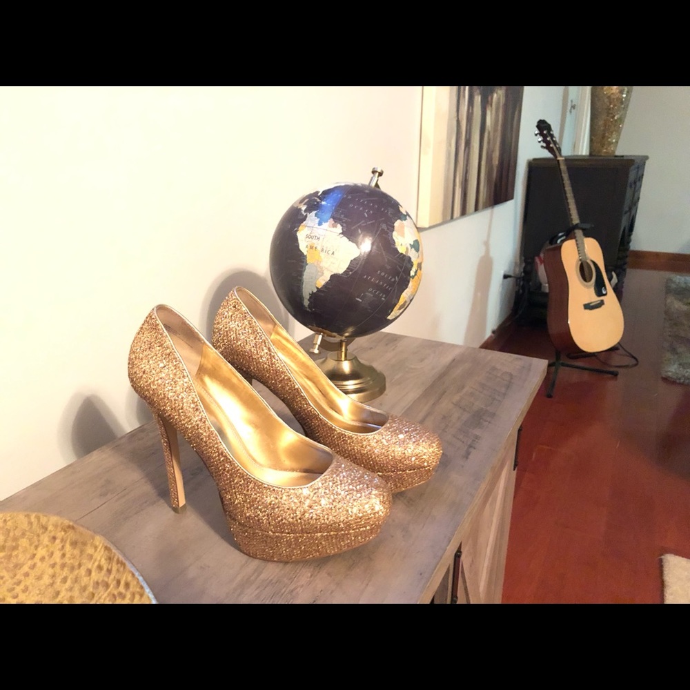 Glitter Gold Heels